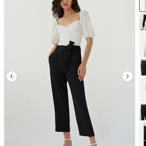 Wilfred Tie Front High Waisted Polyester  Pants